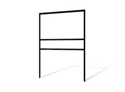 Picture of 24"h x 36"w Metal Frame - 1 rider (Black)