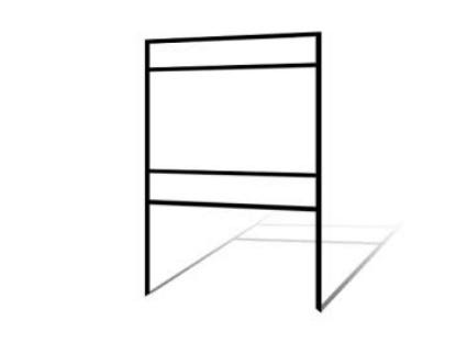 Picture of 24"h x 36"w Metal Frame - 2 riders (Black)