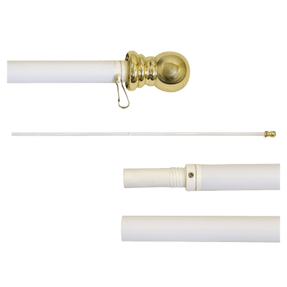 Picture of 6ft Spinner Flagpole - White Aluminum