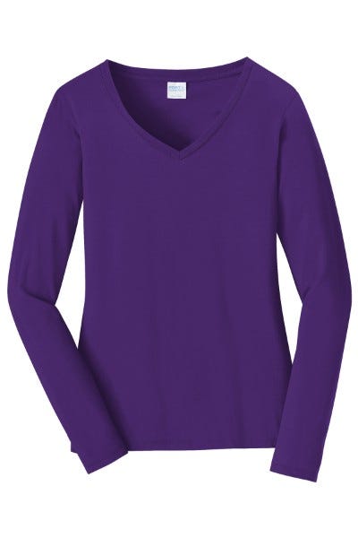 Picture of Port & Company® Women’s Long Sleeve Fan Favorite V-Neck