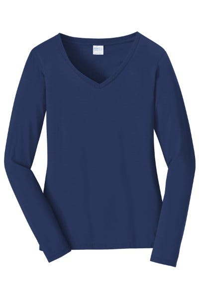 Picture of Port & Company® Women’s Long Sleeve Fan Favorite V-Neck