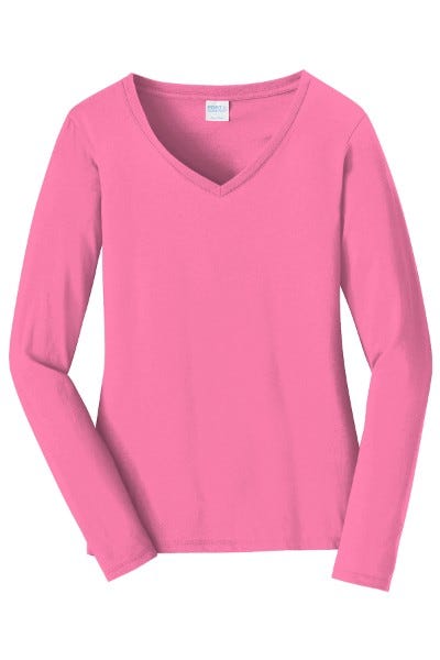 Picture of Port & Company® Women’s Long Sleeve Fan Favorite V-Neck