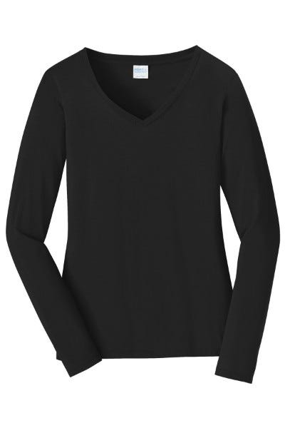 Picture of Port & Company® Women’s Long Sleeve Fan Favorite V-Neck