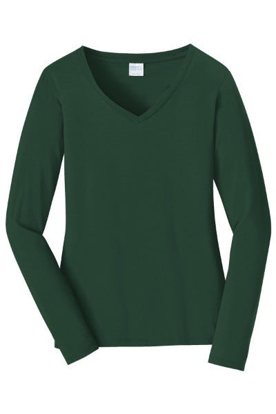 Picture of Port & Company® Women’s Long Sleeve Fan Favorite V-Neck