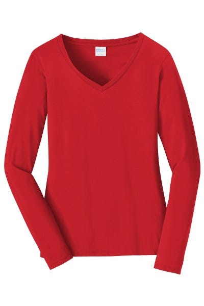 Picture of Port & Company® Women’s Long Sleeve Fan Favorite V-Neck