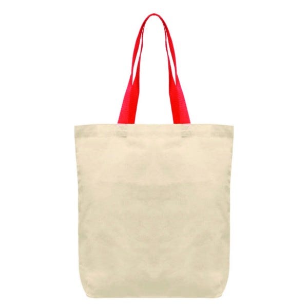 Picture of Tonga - 5 oz Natural Cotton Tote w/ Color Straps