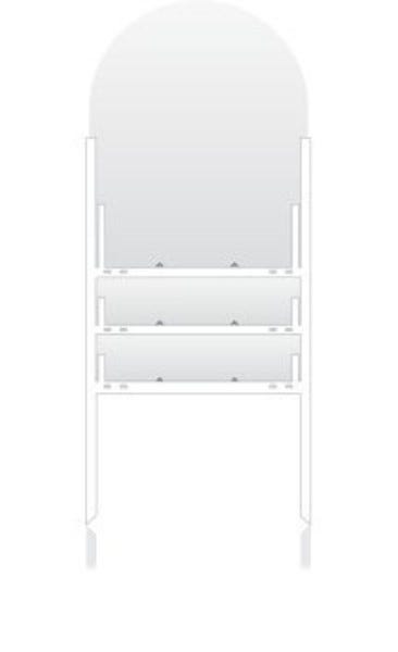 Picture of Open Top Metal Frame 24"w - 2 riders (White)