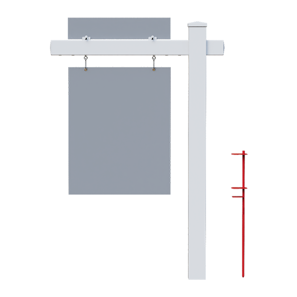 Picture of 5ft Vinyl Real Estate Post (1-Piece) - Standard Cap