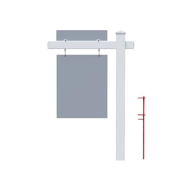 Picture of 5ft Vinyl Real Estate Post (1-Piece) - Princeton Cap