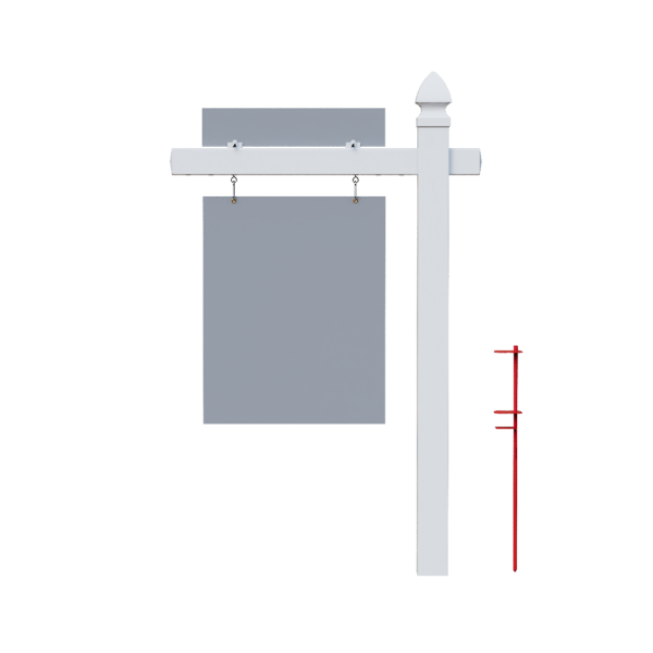 Picture of 6ft Vinyl Real Estate Post (1-Piece) - Gothic Cap