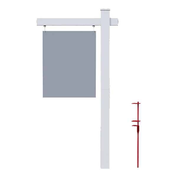Picture of Vinyl Real Estate Post (2-Piece) - Standard Cap - Short