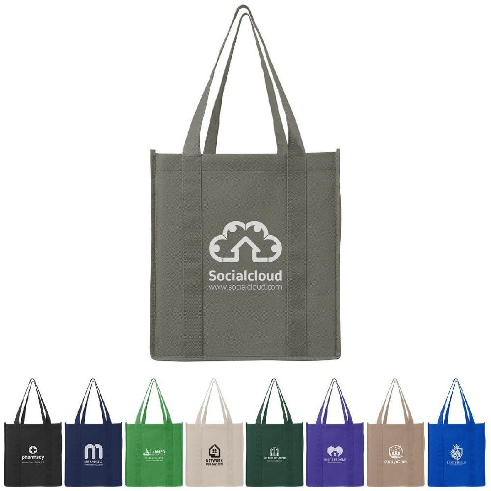 UDN Large Shopping Tote — durable non-woven bag with reinforced handles and spacious interior