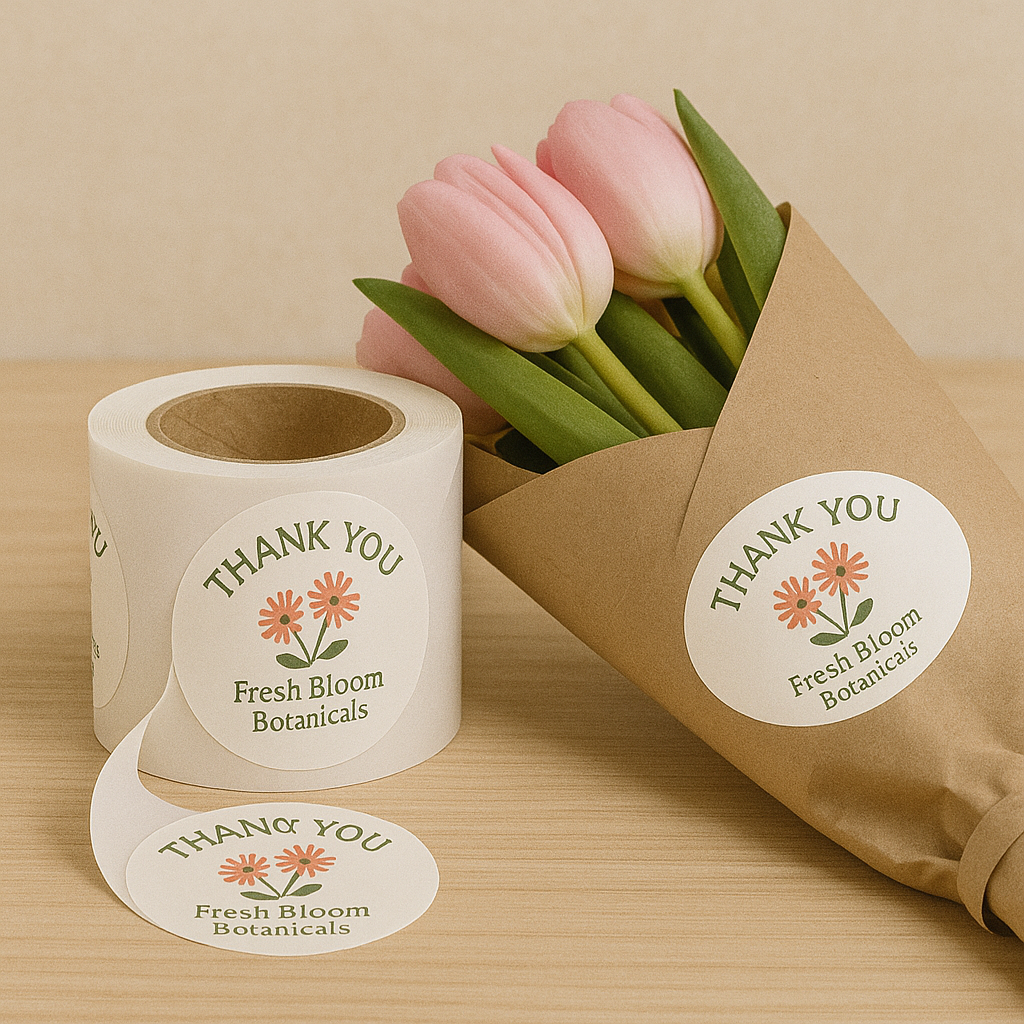 Oval Roll Label Example